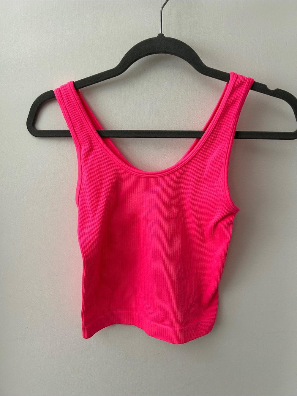 a new day Neon Pink Ribbed Tank Top